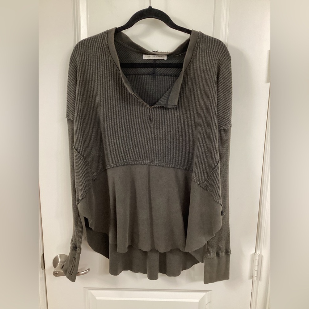 We The Free Charcoal Ribbed Top - Picture 2 of 4